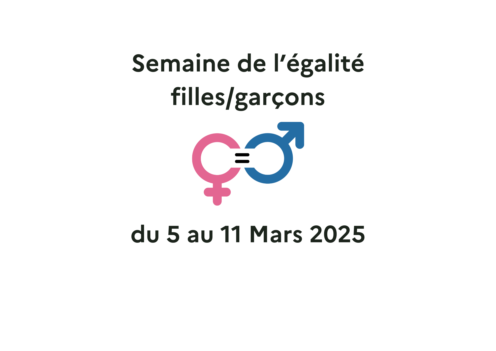 Semaine de l'égalité filles garçons 2025