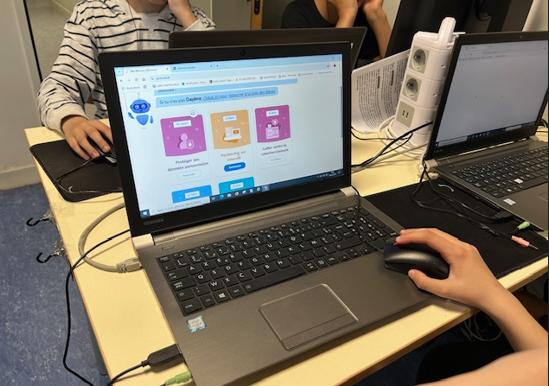 Vue sur l'interface Pix Junior pour le profil élève