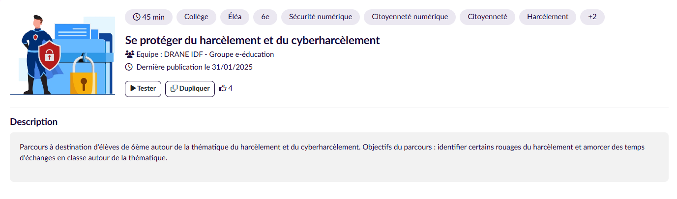 Parcours Elea Harcèlement