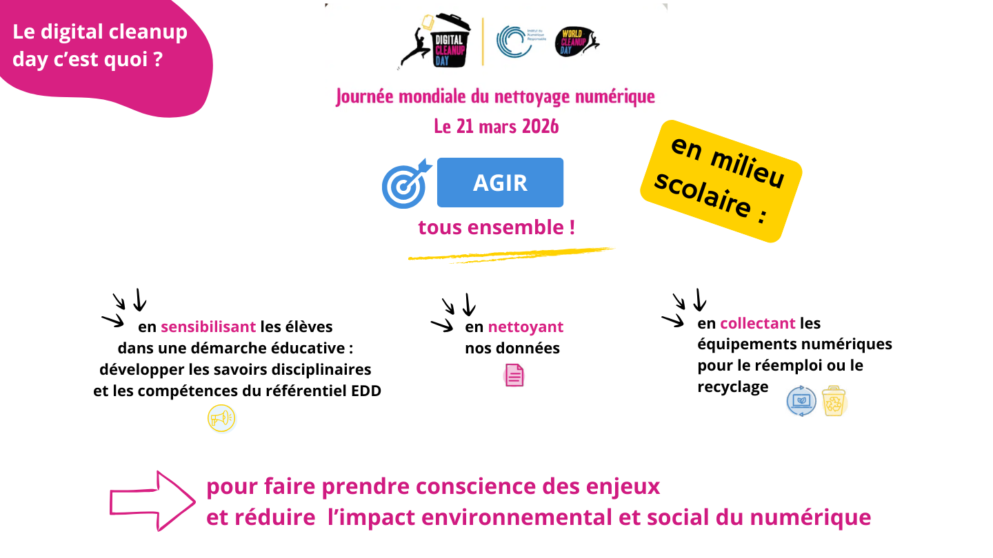infographie pour informer sur l'événement digitalcleanup