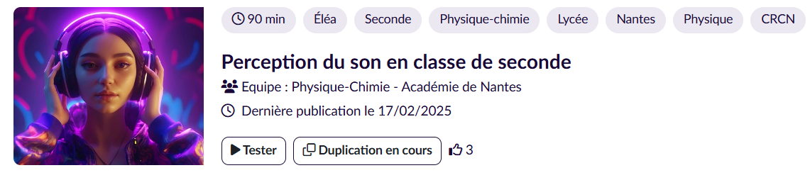 Eléa - Perception du son