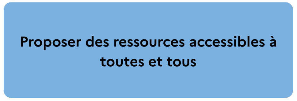Proposer des ressources accessibles