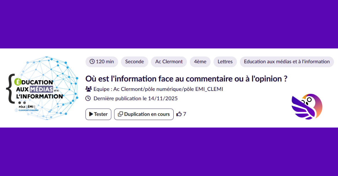 Information - commentaire - oprinion - couv ELEA