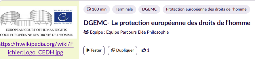 Parcours du mois - Droits de l'homme - ELEA