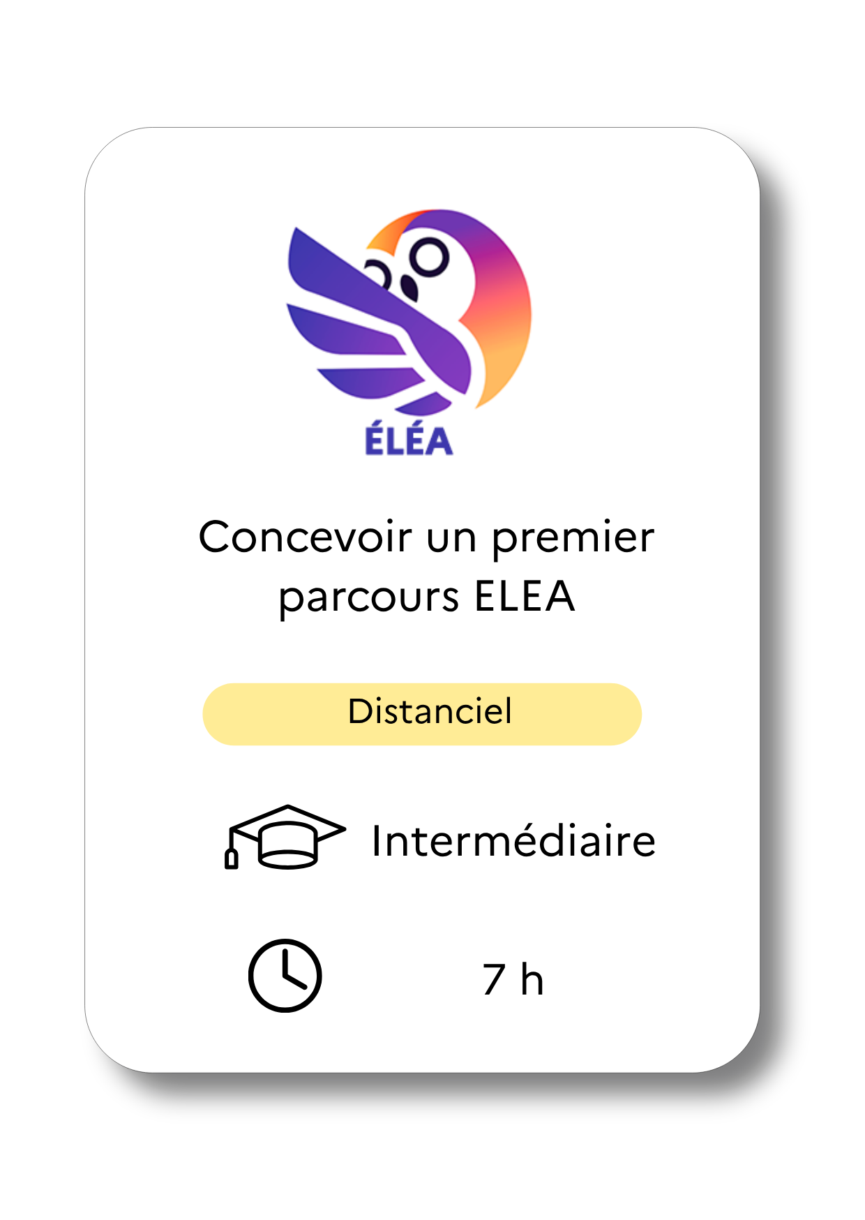 Concevoir un parcours ELEA, formation distanciel, niveau intermédiaire, durée 7h