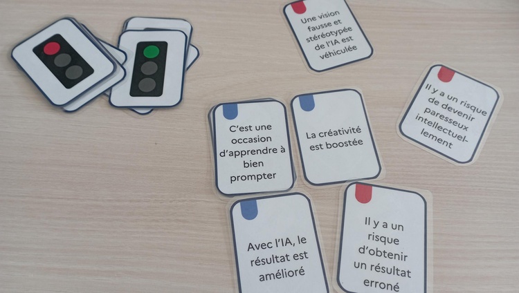 Cartes du dispositif de débat réglé sur l'IA et ses enjeux éthiques en éducation