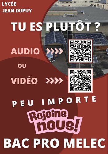 Flyer Filière Bac Pro MELEC