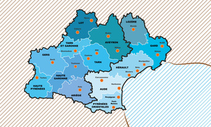 carte région academique occitanie