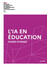 image de la couverture du cadre d'usages de l'ia en education